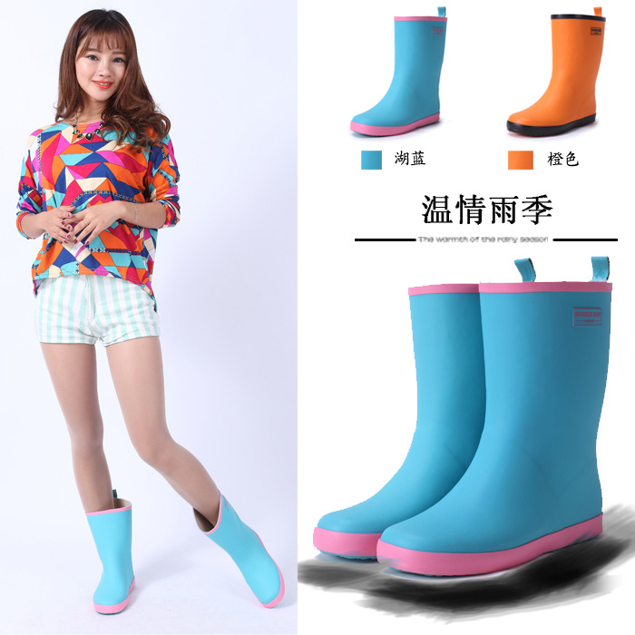 新款正品日韓時尚女款中筒糖果色高爾夫輕便舒適雨鞋水鞋套鞋雨靴在類目 女鞋, 雨鞋中 - 來自Buy2taobao.com提供專業的淘寶代購服務