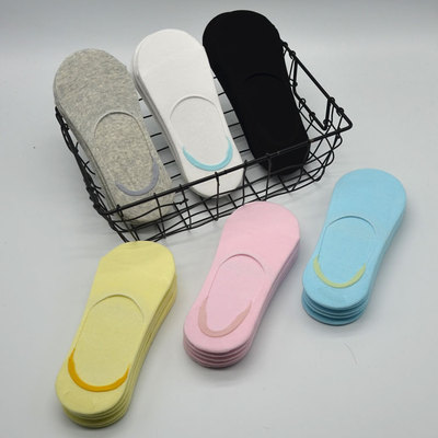 超隐形浅口船袜女韩可爱糖果色短袜冬季纯棉防臭袜子女士硅胶防滑