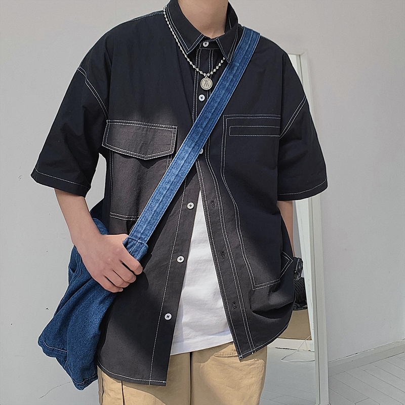 work clothes shirt Short sleeved summer 2019 new pattern Korean Edition Trend Easy Inch shirt Youth Versatile Summer wear shirtin the Men's clothing, Shirt category - from Buy2taobao.com to provide professional Taobao agent buy service
