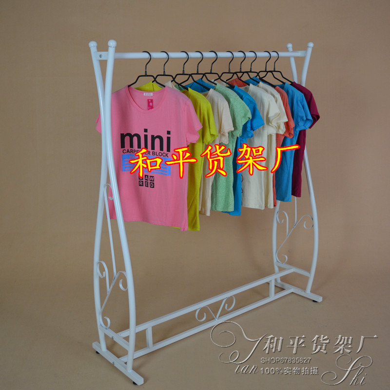 包邮铁艺服装货架服装展示架服装店衣架落地中岛架单杠室内挂衣架在类目 商业/办公家具, 服装店家具, 服装展示架中 - 来自Buy2taobao.com提供专业的淘宝代购服务