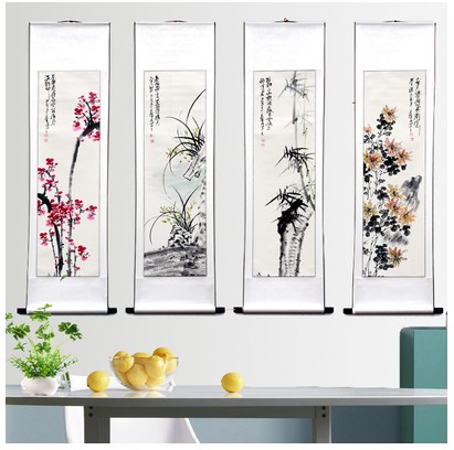 現代新中式客廳書房四聯裝飾畫名家禅意水墨國畫梅蘭竹菊餐廳挂畫在類目 家居飾品, 裝飾畫, 書法中 - 來自Buy2taobao.com提供專業的淘寶代購服務