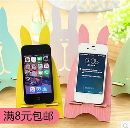 创意DIY木质手机座 可爱兔子手机支架 平板ipad通用懒人手机托架在类目 3C数码配件, 手机配件, 手机支架/手机座中 - 来自Buy2taobao.com提供专业的淘宝代购服务