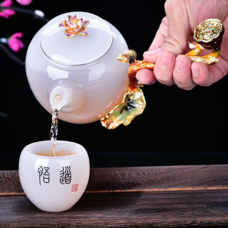 Romani new pattern Enamel Chinese style Colored glaze Jade porcelain tea set villa a living room teapot tea set teacup Set of partsin the Tableware , Tea set , Tea package category - from Buy2taobao.com to provide professional Taobao agent buy service