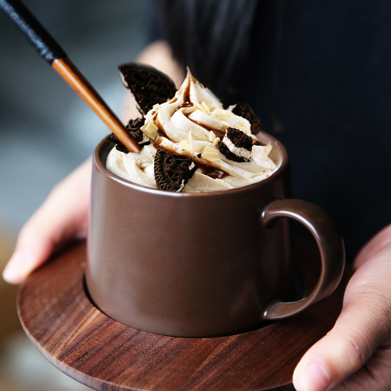 originality ceramics Mug Simplicity coffee glass suit Walnut Coaster to work in an office Water cup teacupin the Tableware , Cup/Cups/Kettle , Mug category - from Buy2taobao.com to provide professional Taobao agent buy service