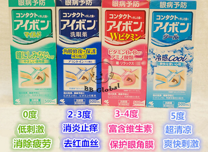 Japan purchasing Kobayashi Pharmaceutical Eyewash Rewetting drops Diminish inflammation relieve itching prevention relieve fatigue 500mlin the ZIPPO/Swiss Army Knife/Glasses , Drops,Eye Care Products category - from Buy2taobao.com to provide professional Taobao agent buy service
