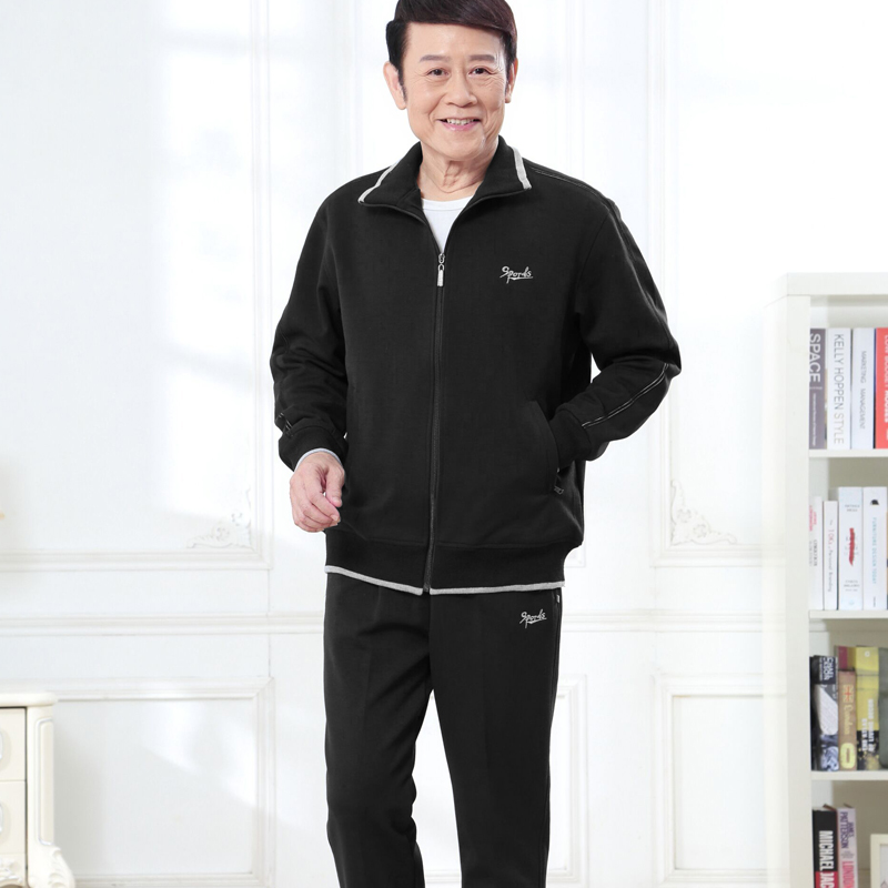 中老年運動服男春秋兩件套衛衣長褲中年人男士寬松爸爸裝休閑套裝在類目 男裝, 套裝, 休閒運動套裝中 - 來自Buy2taobao.com提供專業的淘寶代購服務