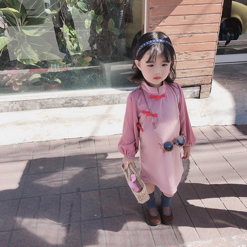 abao女童连衣裙2019春季新款宝宝薄款纯色旗袍儿童洋气百搭裙子潮|msdalam kategori Kanak-kanak/Bayi/Keluarga dipasang, Kanak-kanak cheongsam/pakaian/pakaian kebangsaan, Cheongsam - dari Buy2taobao.com untuk memberikan perkhidmatan ejen Taobao profesional membeli