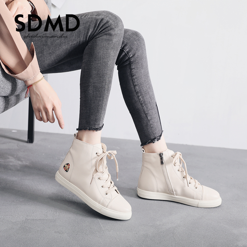 Mentor era Large Women's Shoes new pattern Flat bottom genuine leather leisure time Korean Edition student skate shoes comfortable shoesin the Women's Shoes, Boots  category - from Buy2taobao.com to provide professional Taobao agent buy service