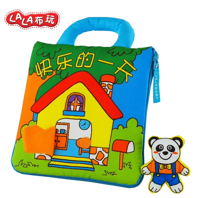 Lalababy拉拉布書/快樂的壹天/寶寶玩具/嬰兒布書/立體布書在類目 玩具/童車/益智/積木/模型, 幼兒響鈴/布玩/安撫玩具, 寶寶布書中 - 來自Buy2taobao.com提供專業的淘寶代購服務