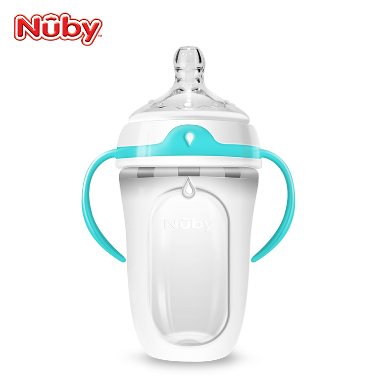 美國Nuby 嬰兒矽膠奶瓶 寶寶奶瓶寬口徑 防脹氣防摔帶手柄 250ml在類目 尿片/洗護/餵哺/推車牀, 奶瓶/奶瓶相關, 奶瓶中 - 來自Buy2taobao.com提供專業的淘寶代購服務