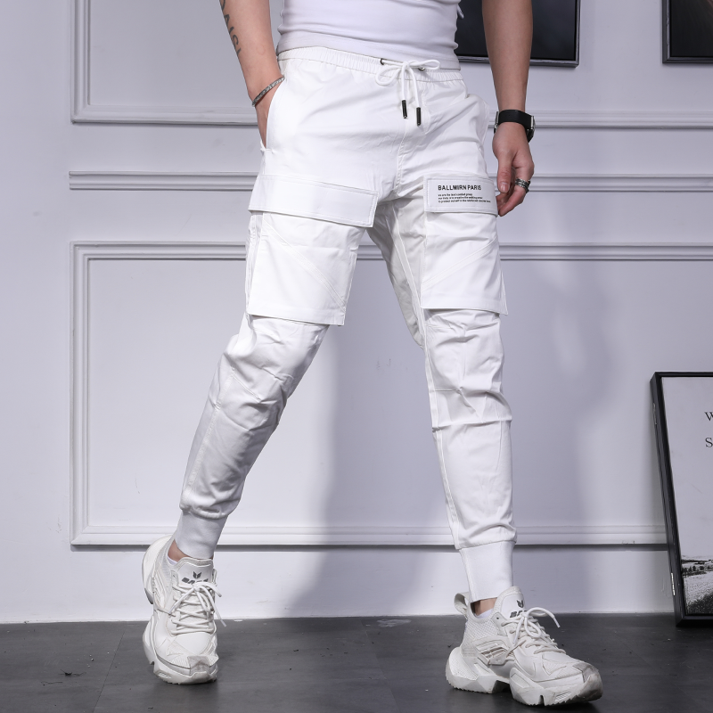 man 2019 summer new pattern European style personality Chaopai pocket work clothes Feet Casual pants Tide pantsin the Men's clothing, Casual pants category - from Buy2taobao.com to provide professional Taobao agent buy service