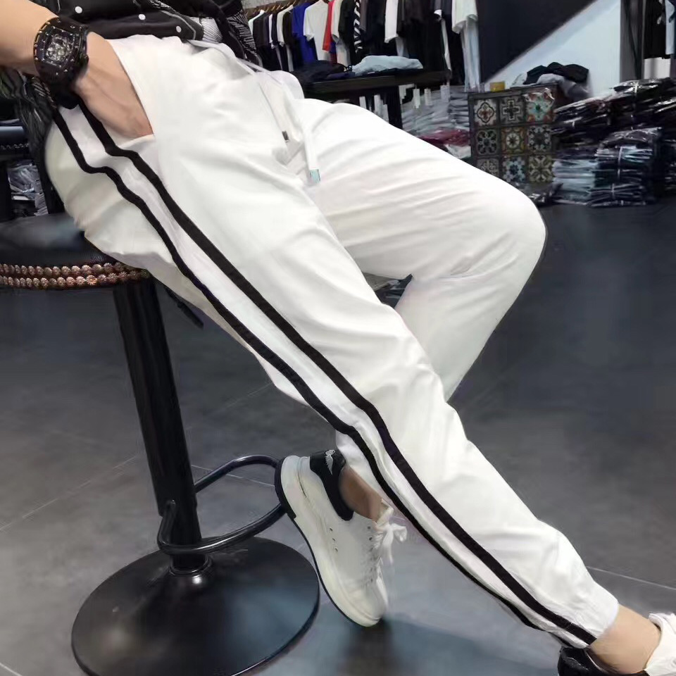 trousers Korean Edition personality fashion Korean Edition Self cultivation Beam feet stripe Casual pants Youth Trend Frenum Sports pantsin the Men's clothing, Casual pants category - from Buy2taobao.com to provide professional Taobao agent buy service