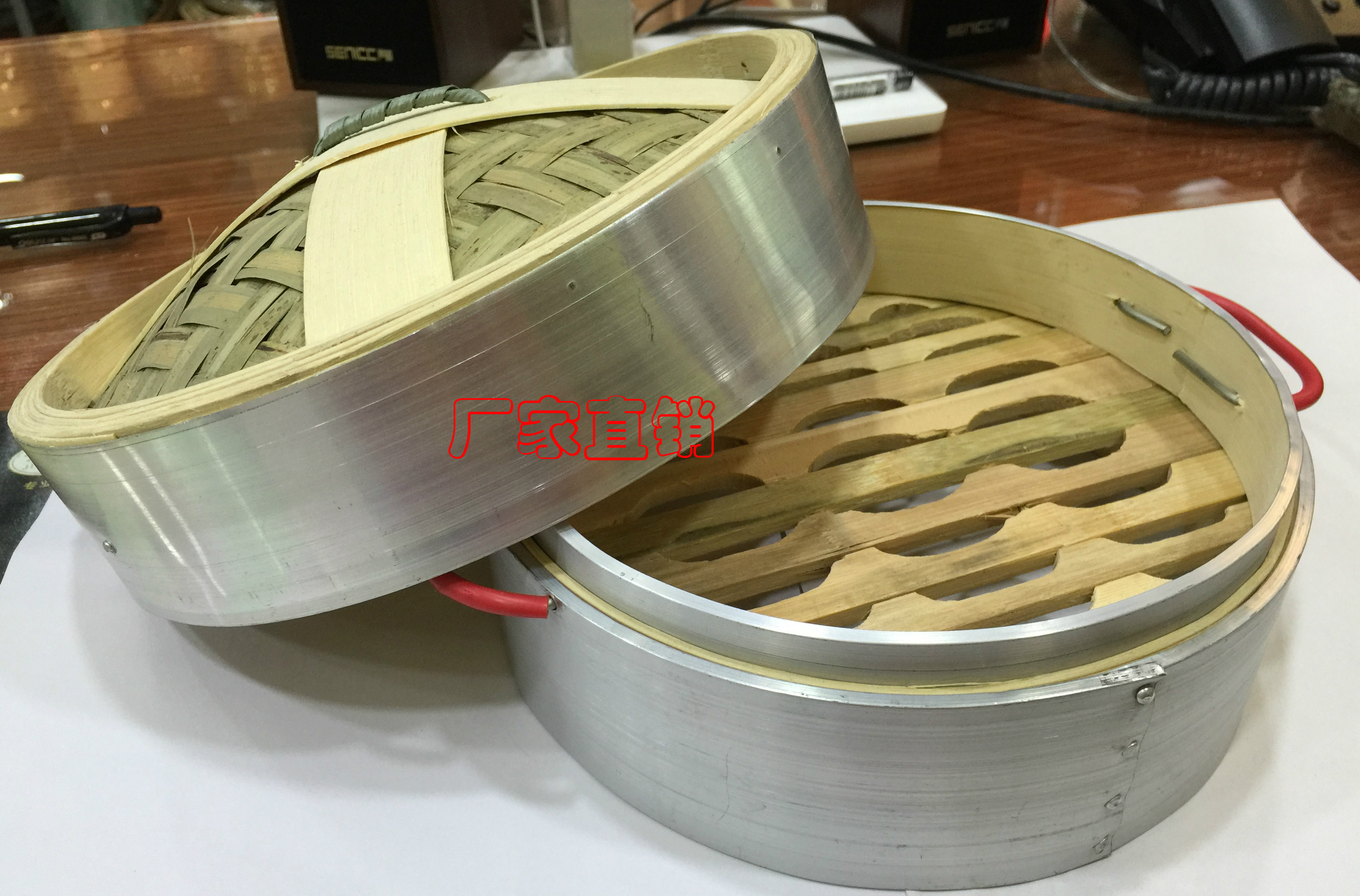 家用商用竹蒸笼 铝合金包边包口小蒸笼 圆蒸笼包子馒头笼屉20公分|msdalam kategori pinggan mangkuk, pinggan mangkuk, sangkar pinggan mangkuk/rak - dari Buy2taobao.com untuk memberikan perkhidmatan ejen Taobao profesional membeli