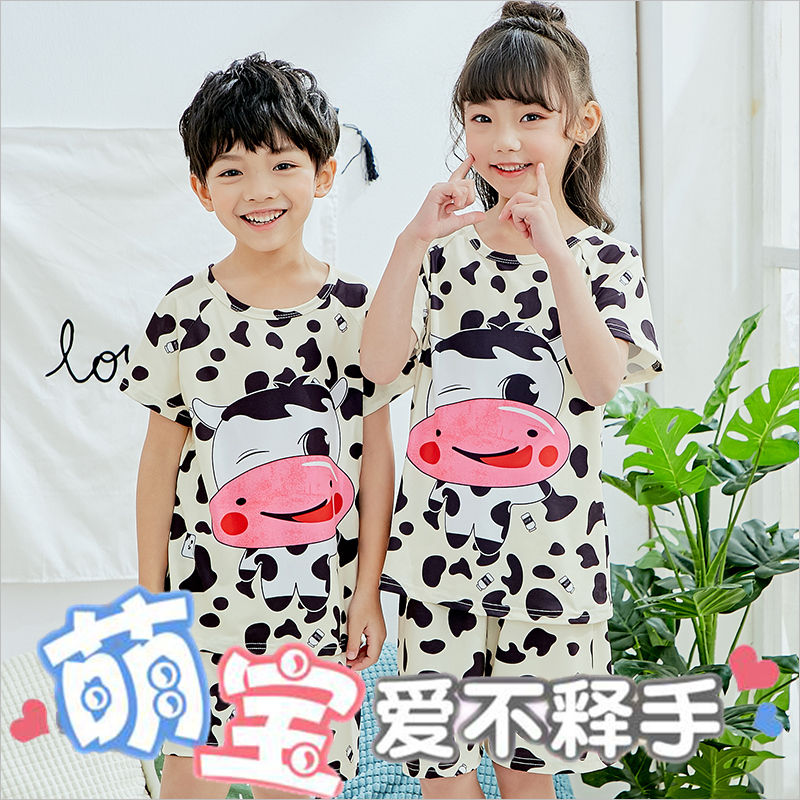 儿童睡衣短袖纯棉男童女童夏季薄款kt猫中大童夏天小孩批发便宜|ruв категории Детская одежда, детей дома, одежду, домашнего костюм - от Buy2taobao.com для оказания профессиональной услуги покупки агента Taobao