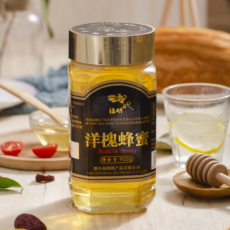【买三送一】福明天然成熟洋槐蜂蜜槐花蜜900g无添加原蜜精品系列|msdalam kategori makanan berkhasiat tradisional, madu - dari Buy2taobao.com untuk memberikan perkhidmatan ejen Taobao profesional membeli