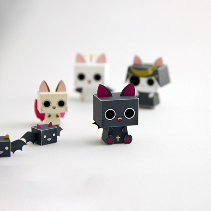 3 cm high 6 lovely type manual Little Devil manual DIY Three-dimensional paper 3D Paper Modelsin the Play mode/Anime/Periphery/cos/Board games , Molded/Paper Models , Other types of paper mold category - from Buy2taobao.com to provide professional Taobao agent buy service