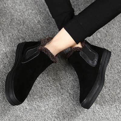 马丁靴男潮靴英伦冬季高帮男鞋短靴子男士保暖中帮加绒雪地靴棉鞋