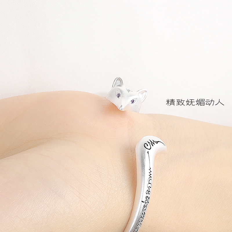 Fox s925 Silver bracelet Cold Retro Simplicity student Versatile Japan and South Korea Bracelet fashion lovers Braceletsin the Accessories/Fashion Jewelry, Bracelet category - from Buy2taobao.com to provide professional Taobao agent buy service