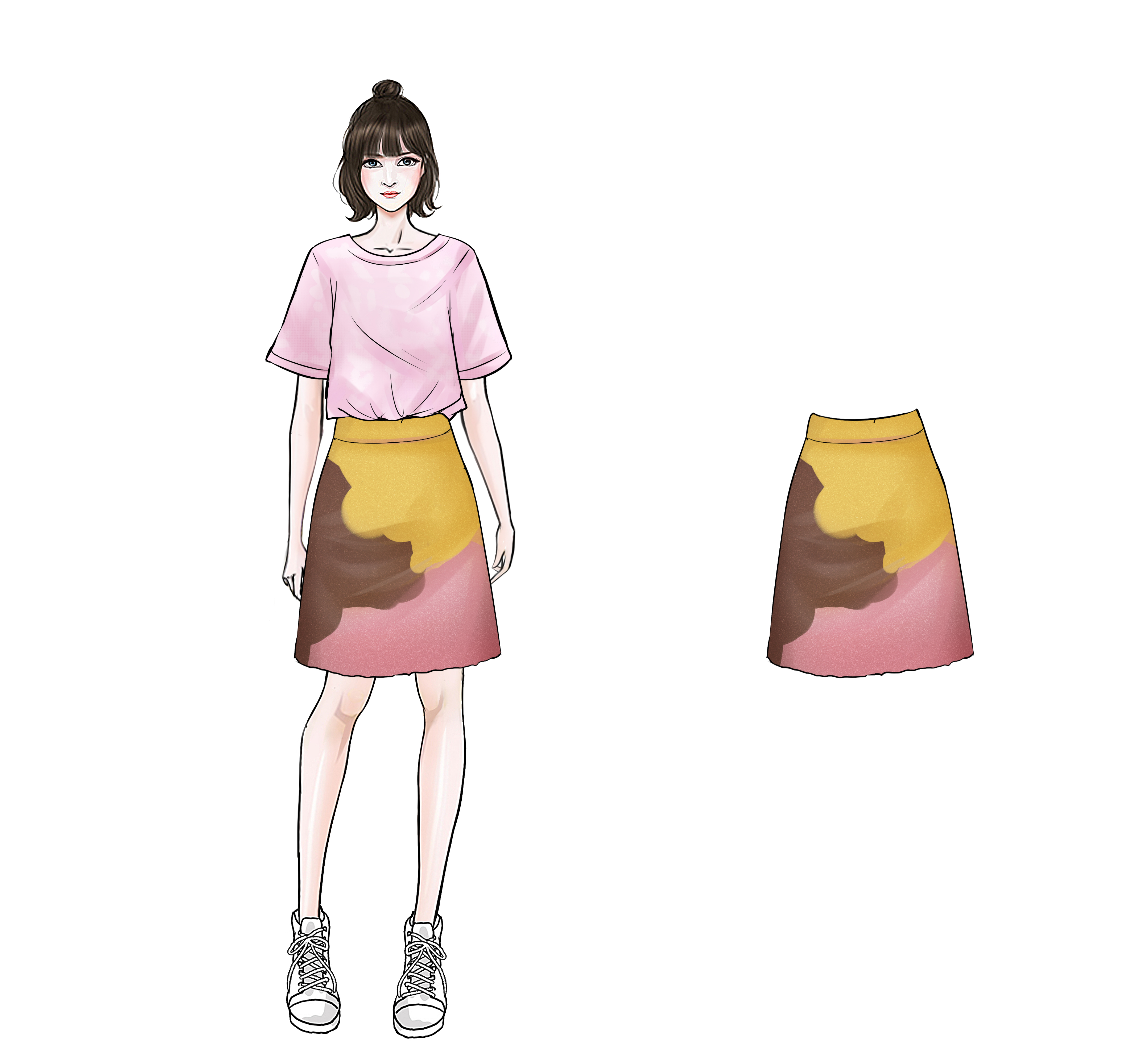 夫人钱ins超火的高腰包臀裙油画印花半身裙女2019新款夏A字短裙|msdalam kategori Butik wanita / wanita, skirt - dari Buy2taobao.com untuk memberikan perkhidmatan ejen Taobao profesional membeli