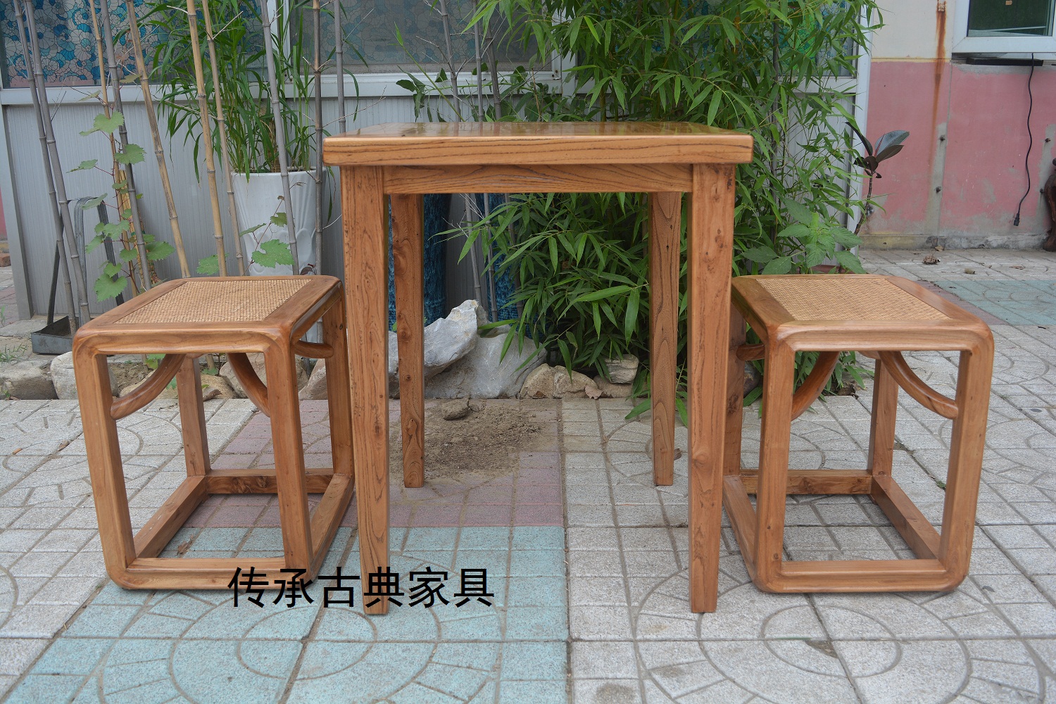 老榆木席面凳实木凳子餐厅双人餐桌面馆简约桌椅小户型家用桌椅凳在类目 住宅家具, 桌类, 餐桌中 - 来自Buy2taobao.com提供专业的淘宝代购服务