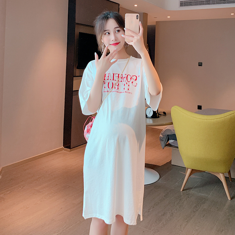 maternity dress Summer wear Dress have more cash than can be accounted for T-shirt dress Korean Edition Easy Overknee longuette 2019 new pattern pregnancy Chao Main the Maternity/Maternal supplies/Nutrition , Maternity , Dress category - from Buy2taobao.com to provide professional Taobao agent buy service