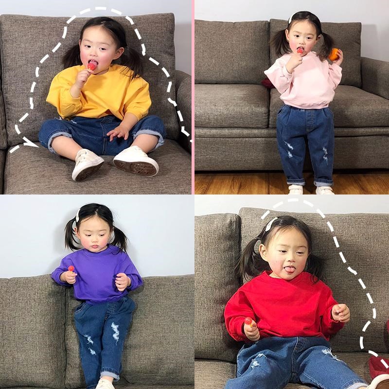 韩版儿童卫衣宝宝宽松薄款上衣男童洋气卫衣红色女童蝙蝠袖卫衣|ruв категории Детская одежда, свитер/свитер - от Buy2taobao.com для оказания профессиональной услуги покупки агента Taobao
