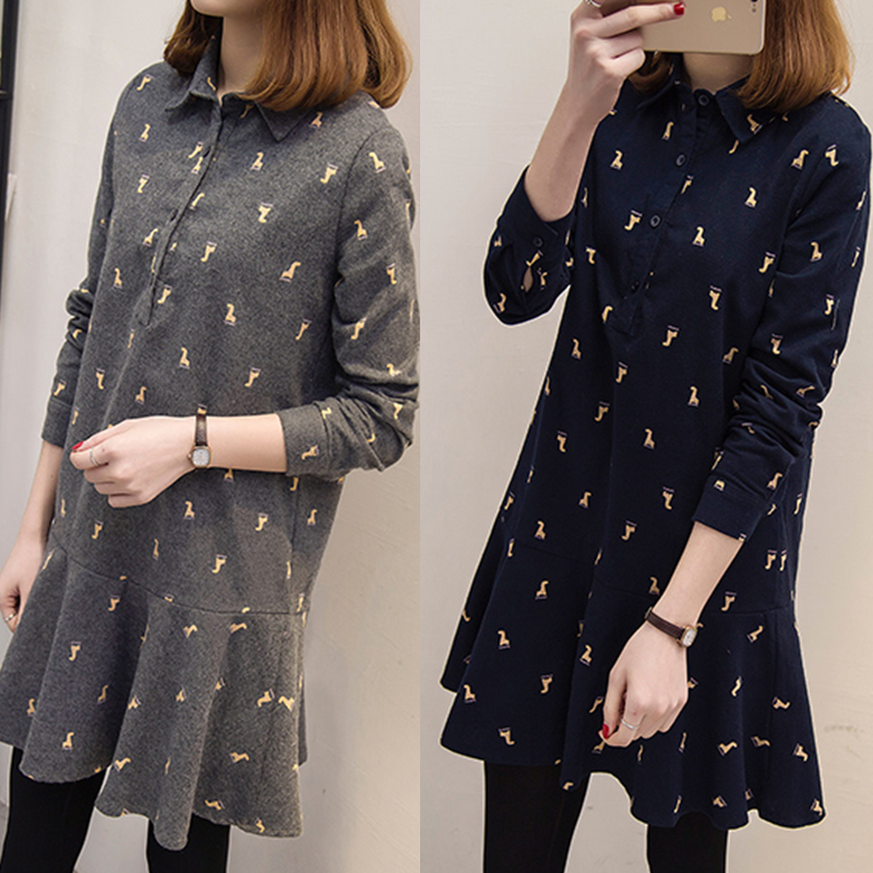 200 Pounds of fat mm Winter clothes Dress Add fertilizer XL Women's wear Fat sister Mid length version Show thin Long sleeve Base coatin the Women's clothing/Boutique , Large size women category - from Buy2taobao.com to provide professional Taobao agent buy service