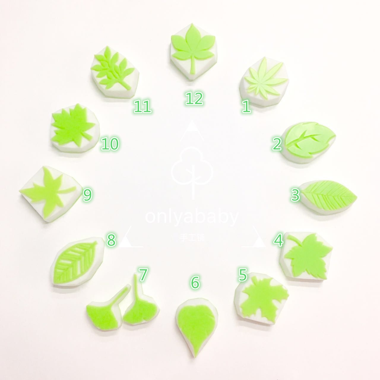 onlyababy 成品橡皮章 叶子多款 清新植物树叶明信片手账装饰印章|ruв категории электронный словарь/электрический бумажных книг/канцелярские принадлежности, повседневной школьных принадлежностей, студенты печать - от Buy2taobao.com для оказания профессиональной услуги покупки агента Taobao