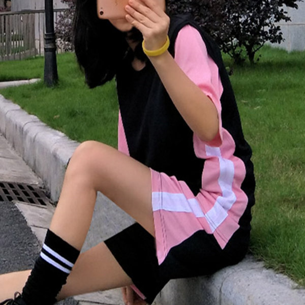 假两件短袖 韩版篮球服套装女学生 运动比赛宽松无袖球衣印字定制|ruв категории движение/йога/фитнес/фанаты товаров, баскетбол, баскетбол одежды - от Buy2taobao.com для оказания профессиональной услуги покупки агента Taobao
