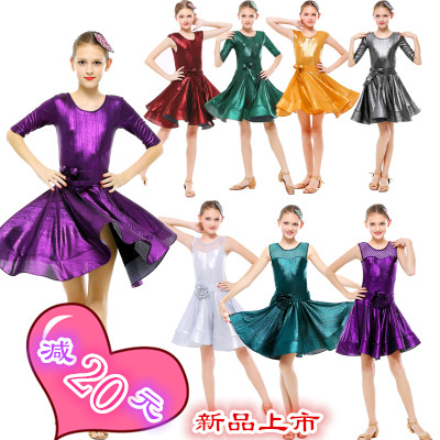 Satin Children's Latin dance Regulations girl Latin Game service level examination standard costume Latin skirtsin the Sports/Yoga/Fitness/Fans supplies , Dance/Aerobics/Gymnastics , Latin , Latin dance costumes category - from Buy2taobao.com to provide professional Taobao agent buy service