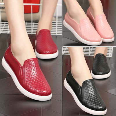 韩国浅口雨鞋女时尚学生平底防滑低帮雨靴厨房工作胶鞋套脚水靴夏