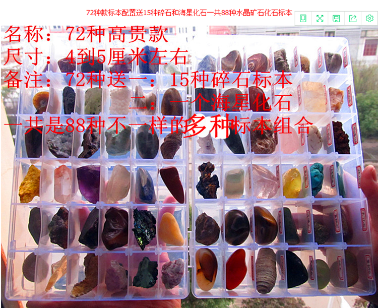10 Seed 20 Seed 24 Seed 36 Seed 88 Crystal Ore Specimen box Multiple colour natural Crystal ore Fossilin the Accessories/Fashion Jewelry, Decoration category - from Buy2taobao.com to provide professional Taobao agent buy service