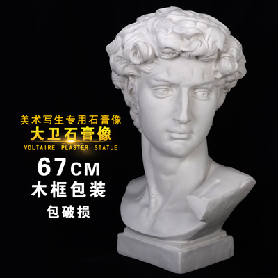 美术大卫石膏像人物头像素描教具雕塑摆件模型大号雕像人像人头小