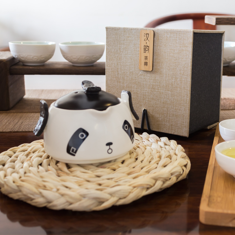 iPanda熊猫陶瓷茶壶防烫手抓壶功夫茶具套装茶碗礼盒送礼在类目 餐饮具, 茶具, 整套茶具中 - 来自Buy2taobao.com提供专业的淘宝代购服务