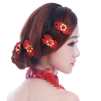 bride Wedding celebration gules Headdress Chinese bride ancient costume Headdress full dress cheongsam Accessories Festive Chinese knotin the Accessories/Leather belt/Hat/Muffler , Wedding dress accessories , Accessories category - from Buy2taobao.com to provide professional Taobao agent buy service