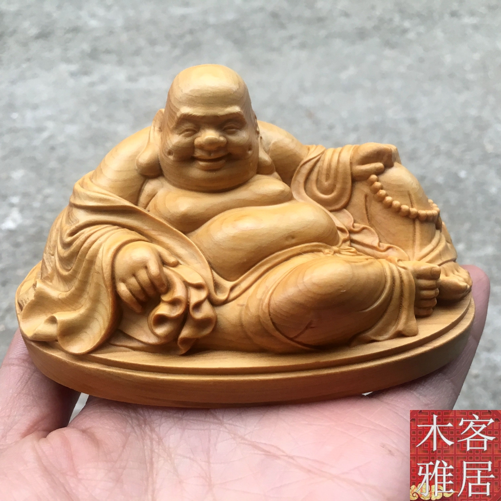 崖柏精雕实木布袋如意弥勒佛手把件汽车工艺品车挂饰品木雕|ruв категории Украшения,ювелирные изделия, украшения - от Buy2taobao.com для оказания профессиональной услуги покупки агента Taobao