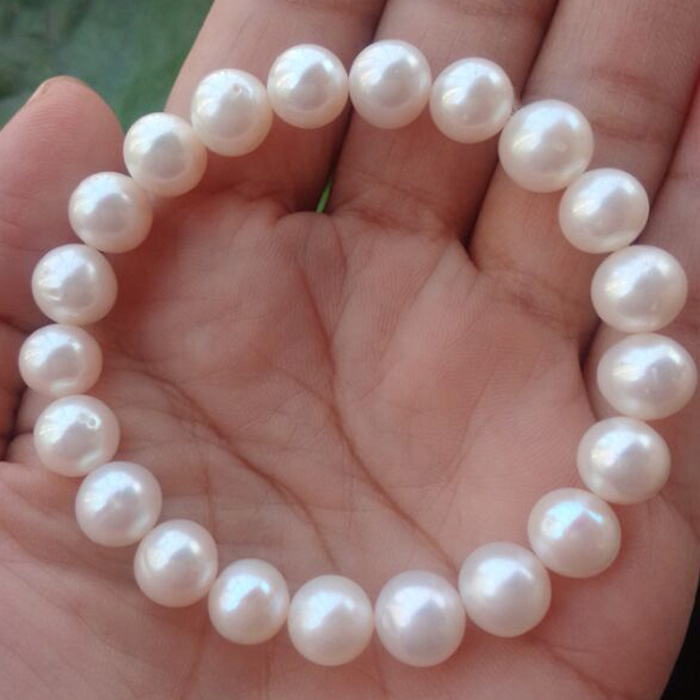 New product pure hand DIY 9-10mm grain natural freshwater white Pearl Bracelet Hand stringin the Jewelry/Diamond/Jade/Gold , Natural pearls (New) , Bracelets category - from Buy2taobao.com to provide professional Taobao agent buy service