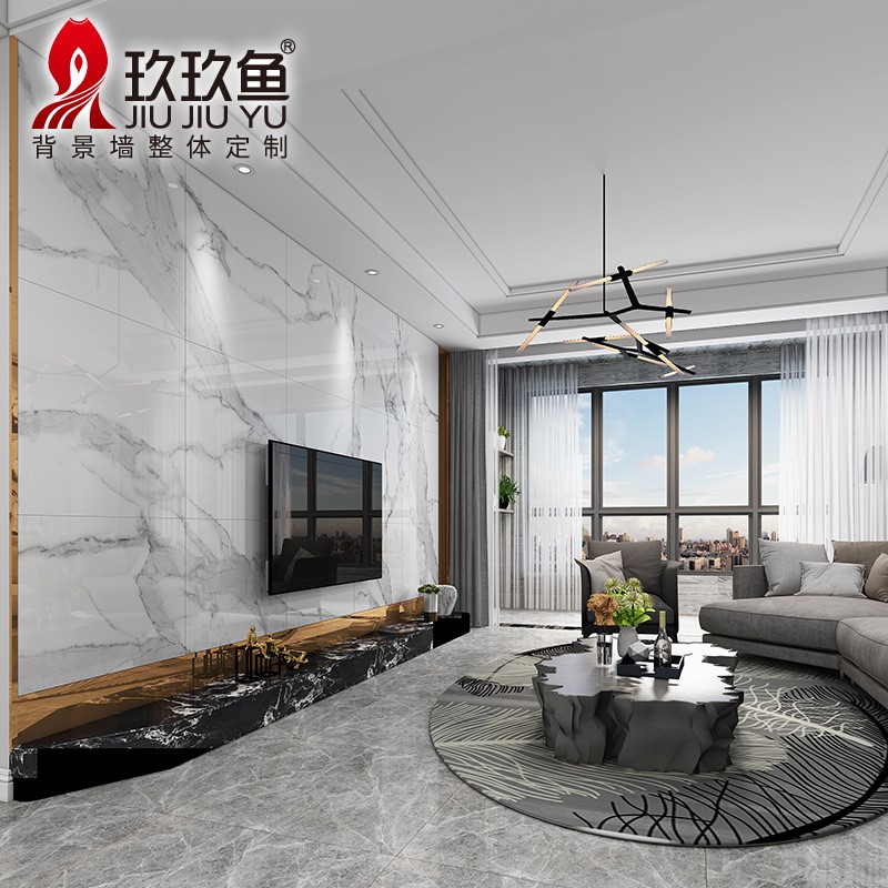 玖玖鱼电视背景墙瓷砖客厅背景墙装饰 现代简约边框造型 雅典白|msdalam kategori keluarga memasang ibu, jubin seramik, jubin latar belakang - dari Buy2taobao.com untuk memberikan perkhidmatan ejen Taobao profesional membeli