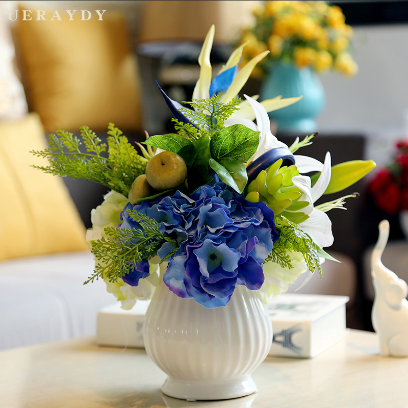 Artificial Flower American style European style Rome ceramics Countryside vase Artificial flower Silk flower Decorative flowers a living room table mesa Decorationin the Home accessories , Vase/Flower/Artificial flowers/Imitation jewelry , Flower/Vase , Vase category - from Buy2taobao.com to provide professional Taobao agent buy service