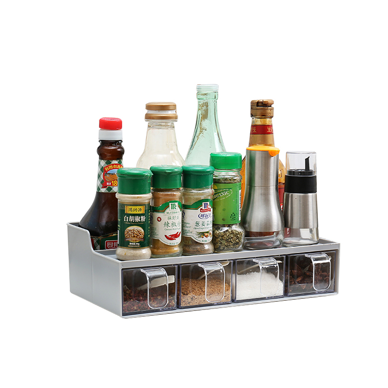 厨房调味盒塑料家用四格抽屉式带勺多格味精佐料调料盒创意调料架|msdalam kategori dapur/memasak Appliances, Alat dapur/Penyimpanan dapur, botol penyimpanan/bekas penyimpanan dapur, botol perasa - dari Buy2taobao.com untuk memberikan perkhidmatan ejen Taobao profesional membeli