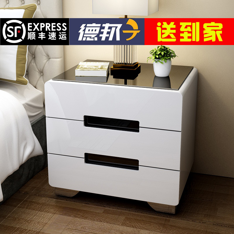 床头柜简约现代储物柜北欧卧室床边小柜子白色烤漆收纳柜特价整装在类目 住宅家具, 柜类, 床头柜中 - 来自Buy2taobao.com提供专业的淘宝代购服务