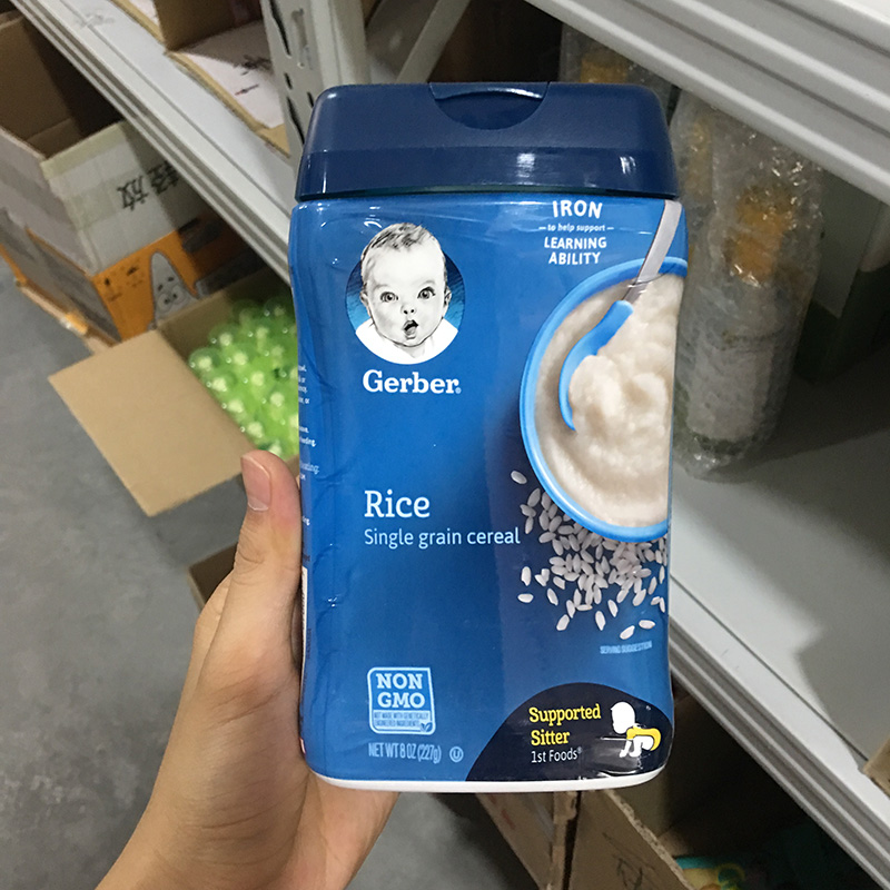 美国嘉宝Gerber1段大米米粉高钙铁锌婴儿宝宝辅食米糊227g 20.6月|msdalam kategori susu tepung/makanan tambahan/makanan/makanan ringan, suplemen makanan bayi, tepung beras/bijirin beras/sup bubur - dari Buy2taobao.com untuk memberikan perkhidmatan ejen Taobao profesional membeli