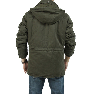 2012冬装外套afs JEEP棉衣 欧风美中长款战地