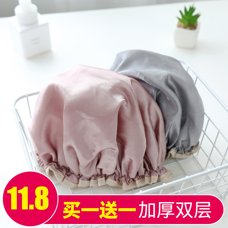 双层防水浴帽成人女款洗澡发帽头发罩女发膜可爱头套帽子沐浴发套|ruв категории семья/личные чистящие средства, потребительских уборка посуды, шапочка для душа - от Buy2taobao.com для оказания профессиональной услуги покупки агента Taobao