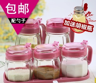 创意玻璃调料盒放盐味精的罐子家用厨房调味罐套装糖瓶盐罐密封罐|ruв категории кухня/посуда, кухонный Гаджет/кухня хранения, тарного хранения/кухня хранения посуды, приправы бутылки - от Buy2taobao.com для оказания профессиональной услуги покупки агента Taobao