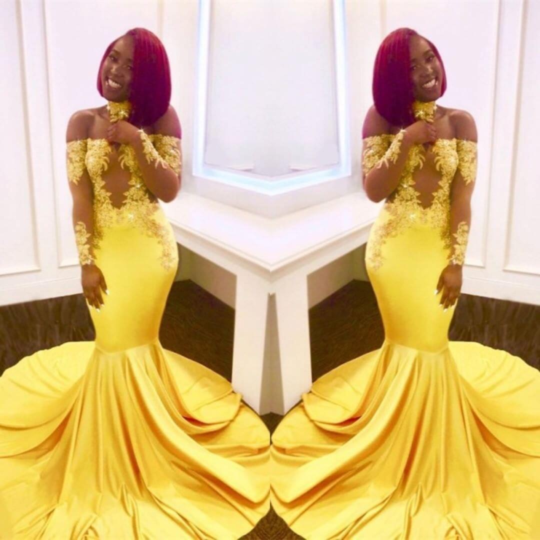 full dress yellow perspective full dress fish tail Tailing Long dress Toast clothing Presided over the service 2018 The new customin the Women's clothing/Boutique , Wedding/Cheongsam/Formal dress , Formal dress/Evening category - from Buy2taobao.com to provide professional Taobao agent buy service