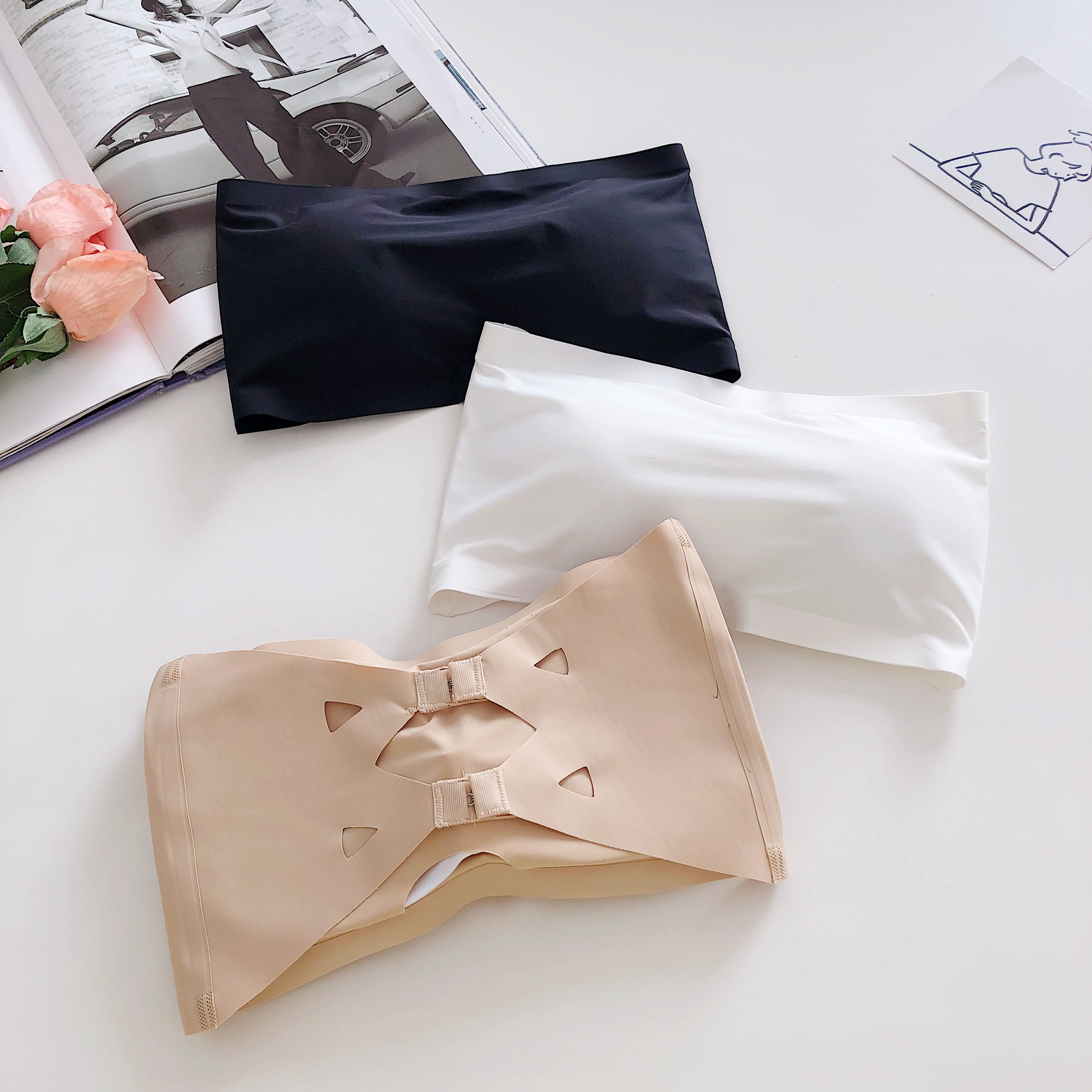 summer 2019 Versatile Shoulder strap Anti emptied one word undergarment covering the chest and abdomen Wrap chest Underwear Primer vest Underwear Women's wear Brain the Women's clothing/Boutique , Bra category - from Buy2taobao.com to provide professional Taobao agent buy service