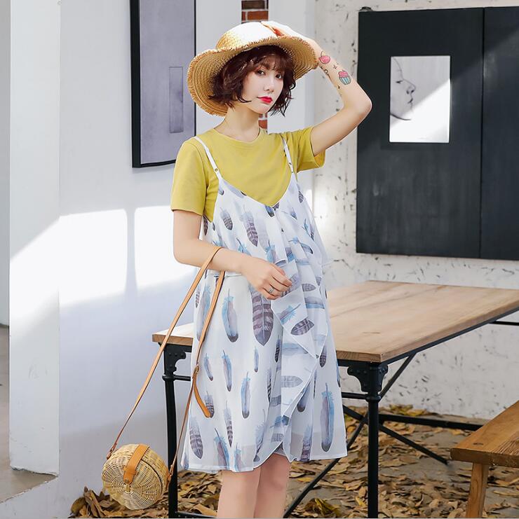 pregnant woman Dress Summer wear new pattern maternity dress summer fashion Short sleeved T-shirt camisole pregnant woman skirt Two suitin the Maternity/Maternal supplies/Nutrition , Maternity , Dress category - from Buy2taobao.com to provide professional Taobao agent buy service