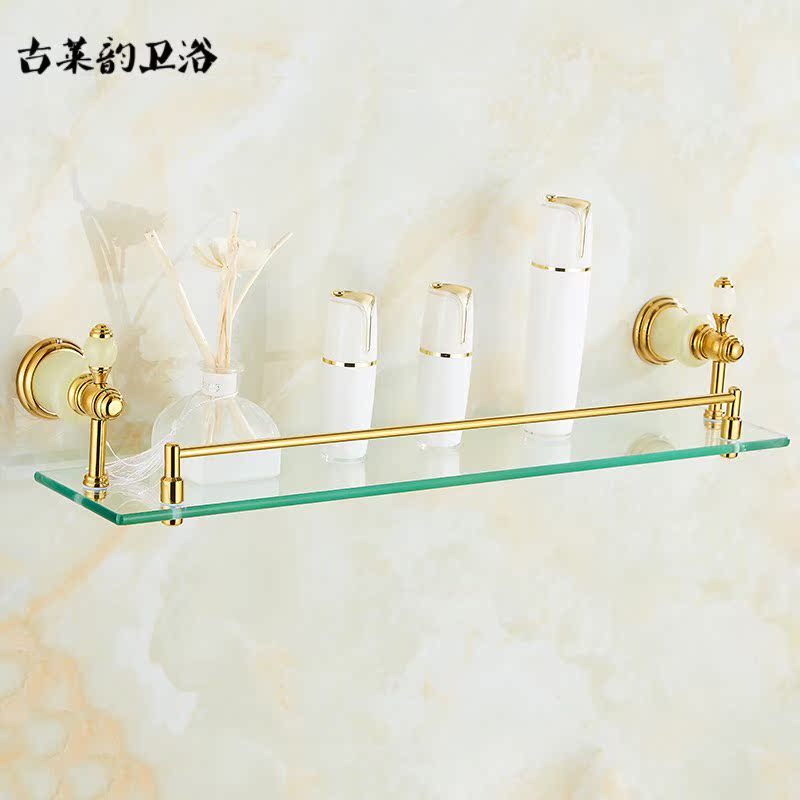 European style All copper jade Metal pendant Dressers golden Marble TOILET Shower Room monolayer Glass Shelfin the Decoration main material , Toiletries , Bathroom Hardware/Pendant , Cosmetic shelf category - from Buy2taobao.com to provide professional Taobao agent buy service