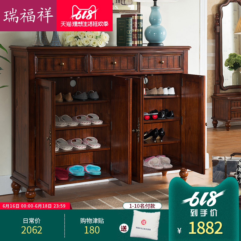 Ruifuxiang American country Shoe cabinet European style Entrance cabinet Simplicity Foyer Partition cabinet Two solid wood Shoe cabinet AL310in the Residential furniture , Cabinet , Shoebox category - from Buy2taobao.com to provide professional Taobao agent buy service